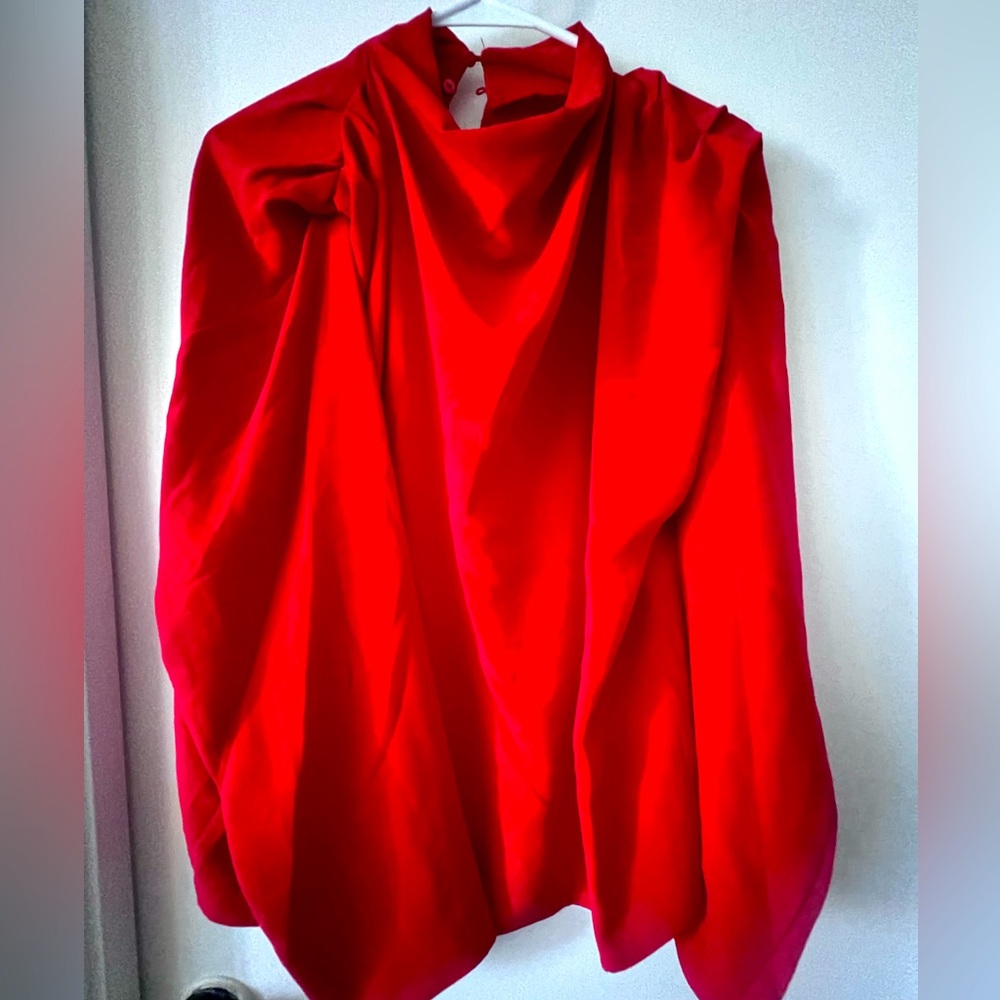 Zara Red Collar Blouse